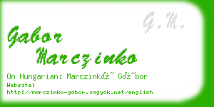 gabor marczinko business card